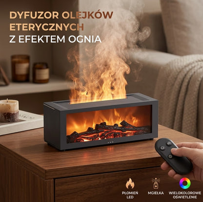 Retro Kominek - Nawilżacz Powietrza z Efektem Płomienia